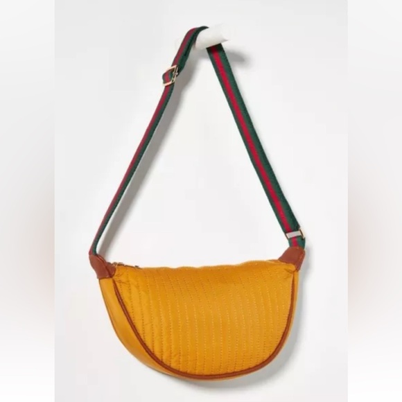 Anthropologie Crossbody Bag Nylon Ezra Zipper Adjustable New with Tag - Picture 1 of 9